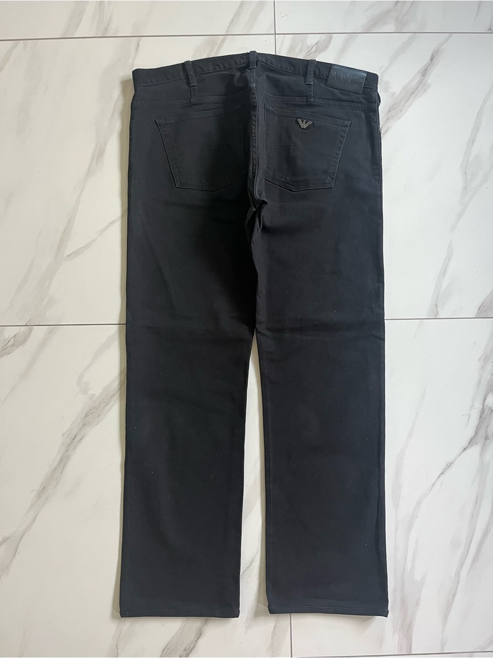 Black Men's Jeans - Armani Jeans Baggy Straight Fit